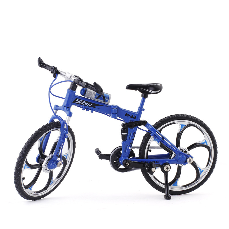 Aleación DE CARRETERA DE DOBLE mango plegable bicicleta modelo mini bicicleta de juguete para niños colección adornos transfronterizos al por mayor