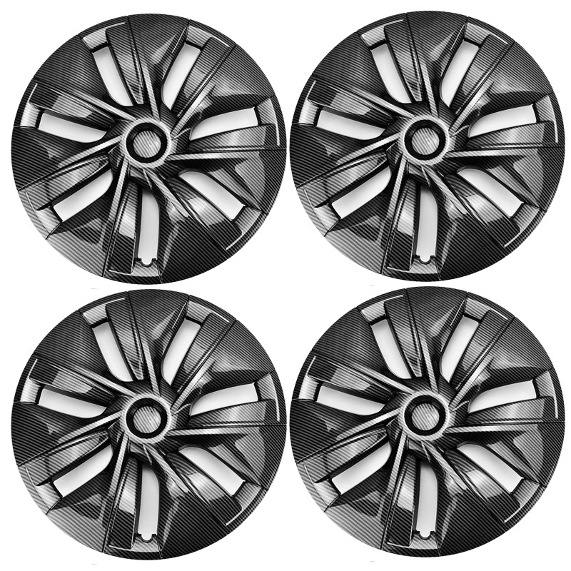 Full Edged for – Tesla Hub cover - 19y-old-edged-full-carbon-carbon-label-set-of-4