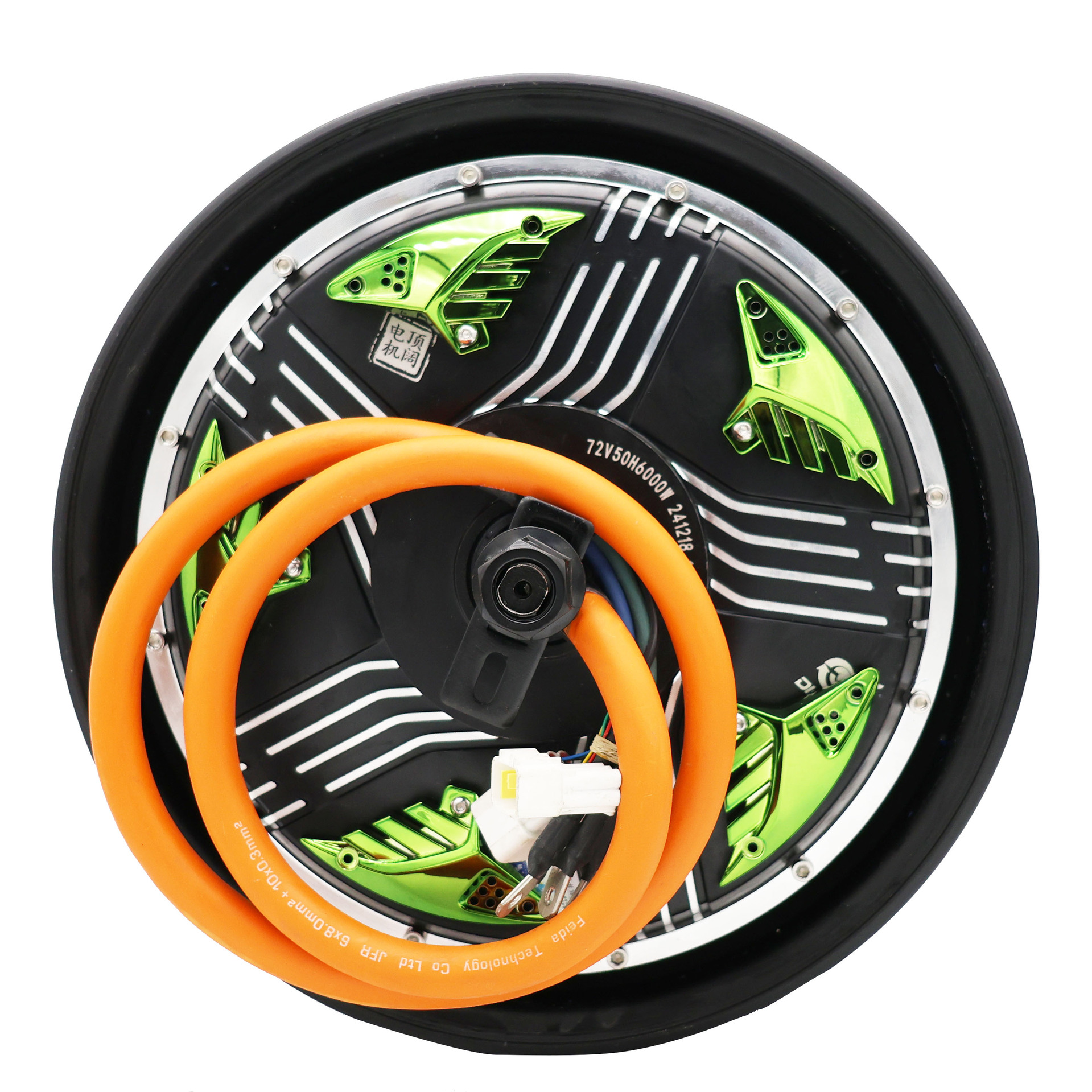 Motor Sin Escobillas de CC para Vehículo Eléctrico 60V 72V 12 Pulgadas 50H 6000W