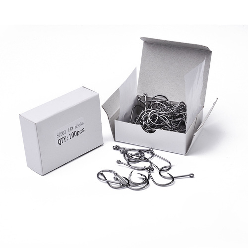 Iseni single hook soft insect hook with barbed crucian carp hook iron plate hook bulk fish hook fishing gear wholesale 100 pcs/box