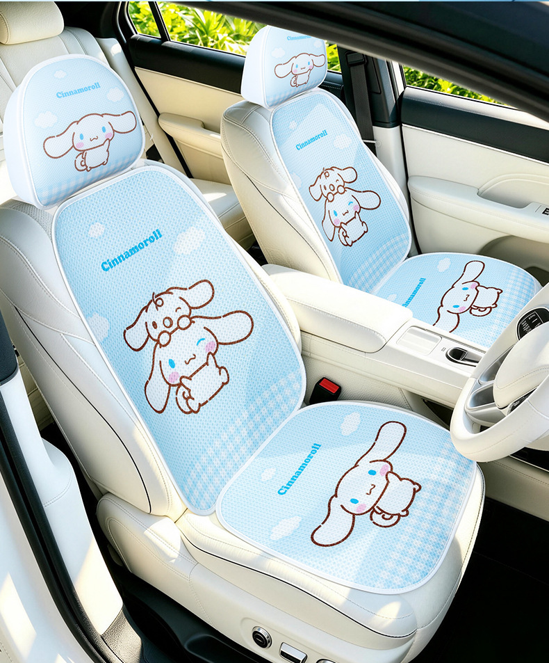 Summer Breathable Car Seat Cushion, Suitable for All Seasons, Cute Cartoon Seat Cover, Summer Cooling Pad, Ice Pad, Women's Car Seat Cushion