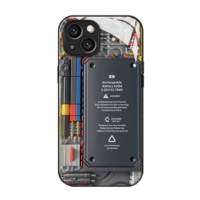 Funda para teléfono Apple 16, cubierta protectora para 17pro, iphone12mini color 11max, placa de circuito de vidrio 14plus