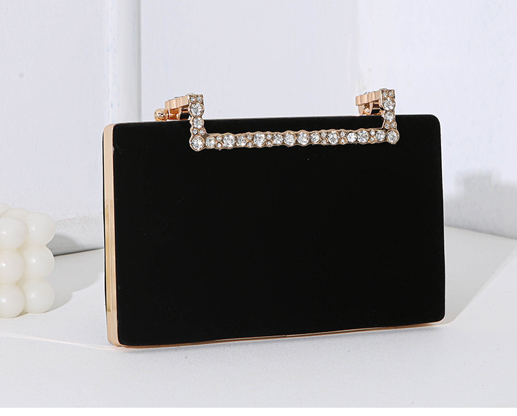 Women's Gender Velvet Solid Color Square Evening Bags