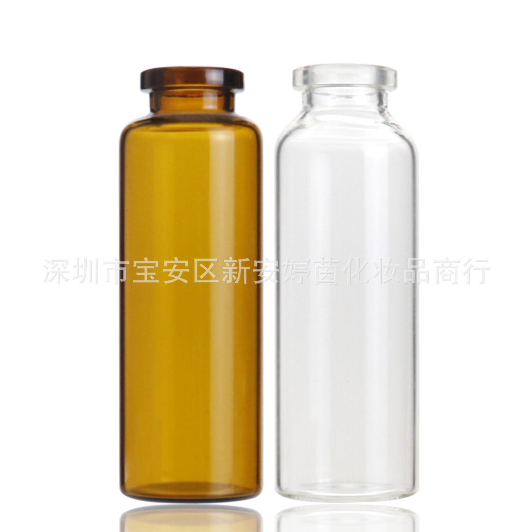 现货供应 30ML透 棕 管制精华原液瓶 西林瓶 安培粉瓶