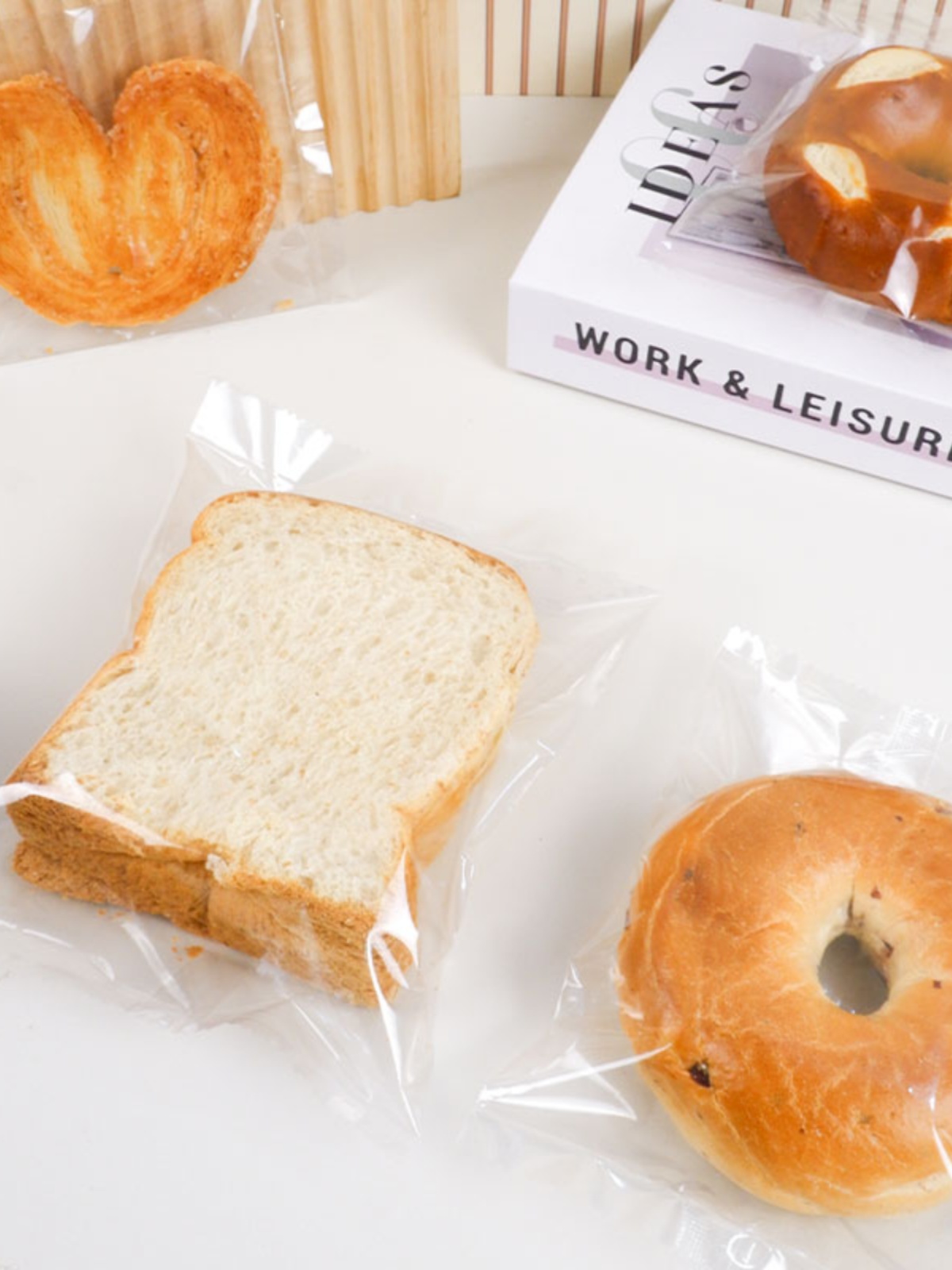 Bolsa de sellado de máquina de pan de tostada de rebanada, bolsa de embalaje transparente de Begosikang, bolsa de mariposa de torta de crispeto, bolsa de crispeto de nieve de laesina