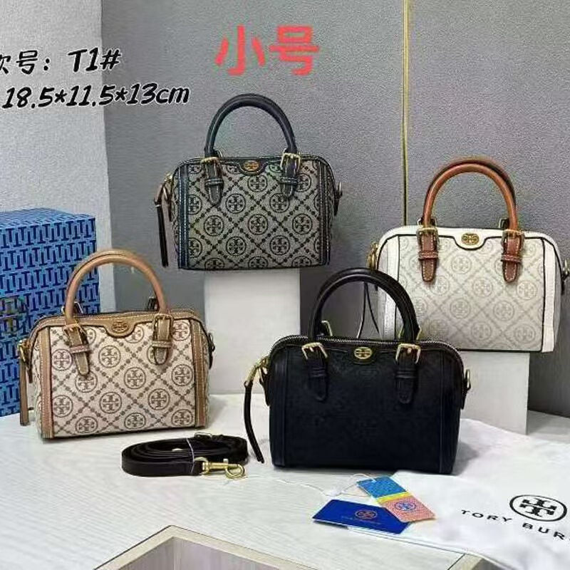 2025新款跨境Tortyburch波士顿枕头包复古老花单肩斜跨手提女包包|undefined