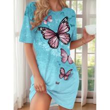 J 73876 Butterfly Print Long Dress ����ӡ������ȹ�羳��
