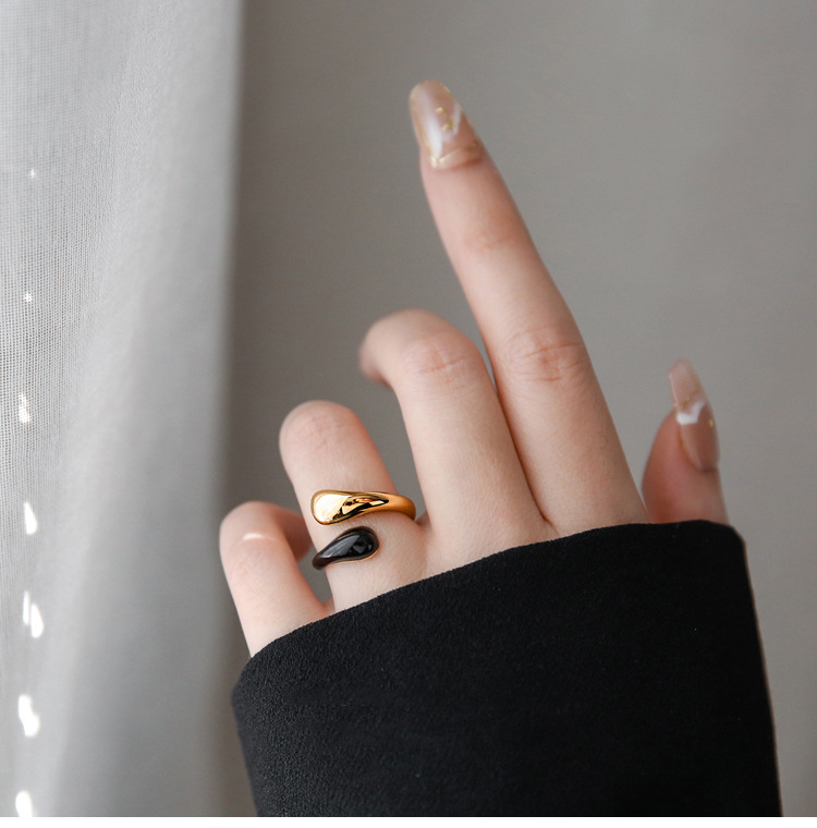 6, 7, 8 Ring Size Wholesale Jewelry Basic Modern Style Classic Style Geometric Water Droplets 304 Stainless Steel 18K Gold Plated Rings