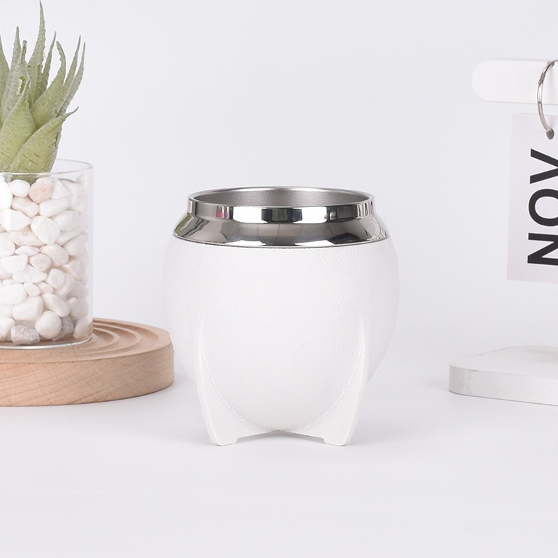 Amazon nueva taza de acero inoxidable 304 taza de vacío de doble capa creativa taza de vino tinto en forma de U
