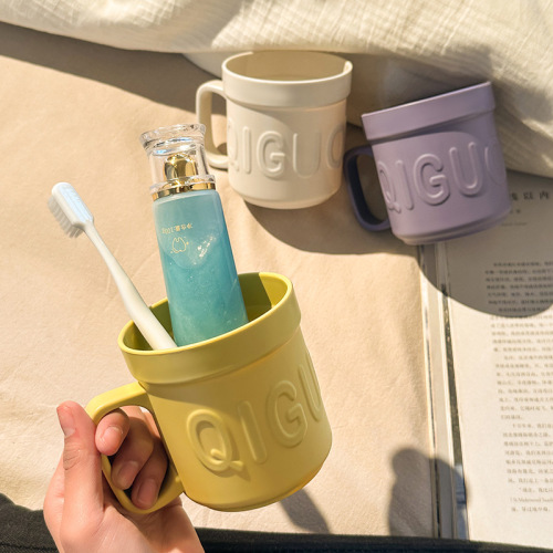 High-Endurance Toothbrush Cup Home Toothbrush Cup Bathroom Cup Couple's Toothbrush Cup Creative Oral Care Set Student Dormitory