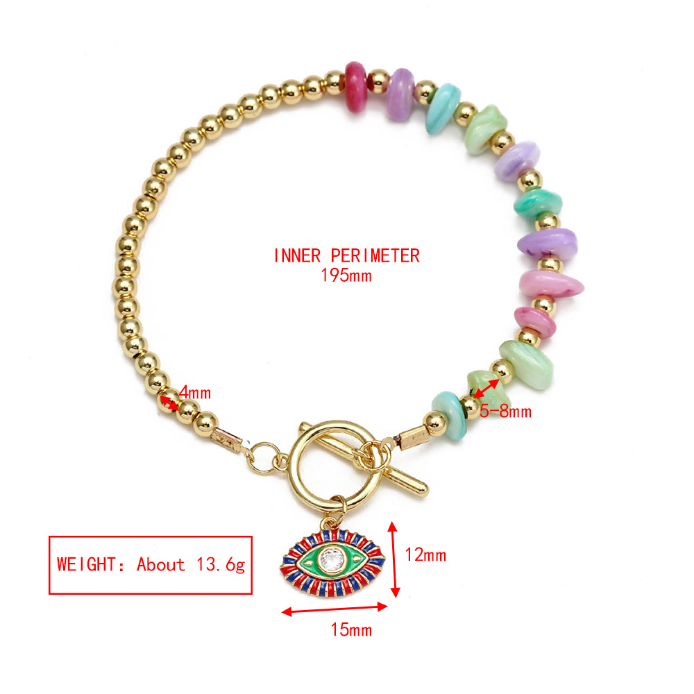 15g Weight Bracelets Classification 1 Piece Quantity Daily Occasion Copper Material Eye Pattern Unisex Gender Plating Design Fashion Style Fashion Eye Copper Plating Bracelets 1 Piece 10
