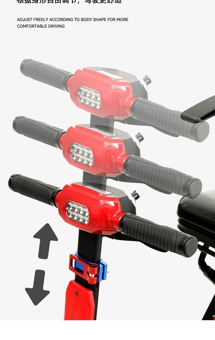 New Model of Elderly Mobility Scooter, Four-Wheeled Low-Speed Vehicle for Adults, Foldable and Transportable by Airplane, Small Electric Scooter