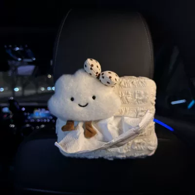 Interior Bag, Creative Decoration – Car tissue box/set - seat-style-bow-cloud-puff-tissue-box
