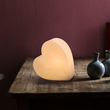 礼物爱心吧台灯饰卧室床头陶瓷夜灯具结婚房装饰工艺品创意摆件