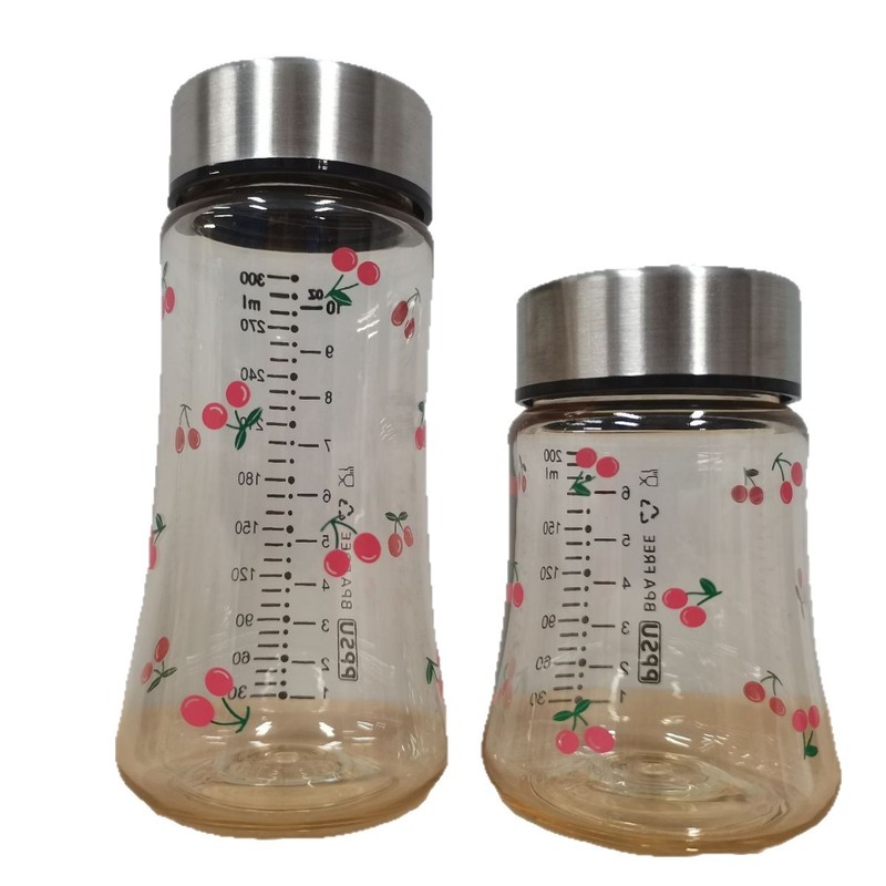 高颜值不锈钢杯盖樱桃杯PPSU奶瓶防摔便携樱桃水杯随手杯摇摇杯|undefined