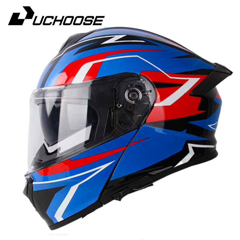 Casco de motocicleta, casco abatible, universal para todas las estaciones, cierre abatible, auriculares Bluetooth, equipo de conducción, casco de seguridad estilo americano