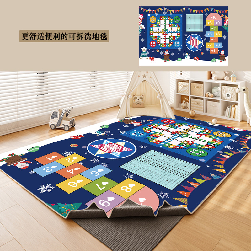 Alfombra lavable desmontable sala de niños lavable sala de estar área de lectura sofá sala de alfombra aislante de sonido almohadilla anticaídas libre de cuidado image 14