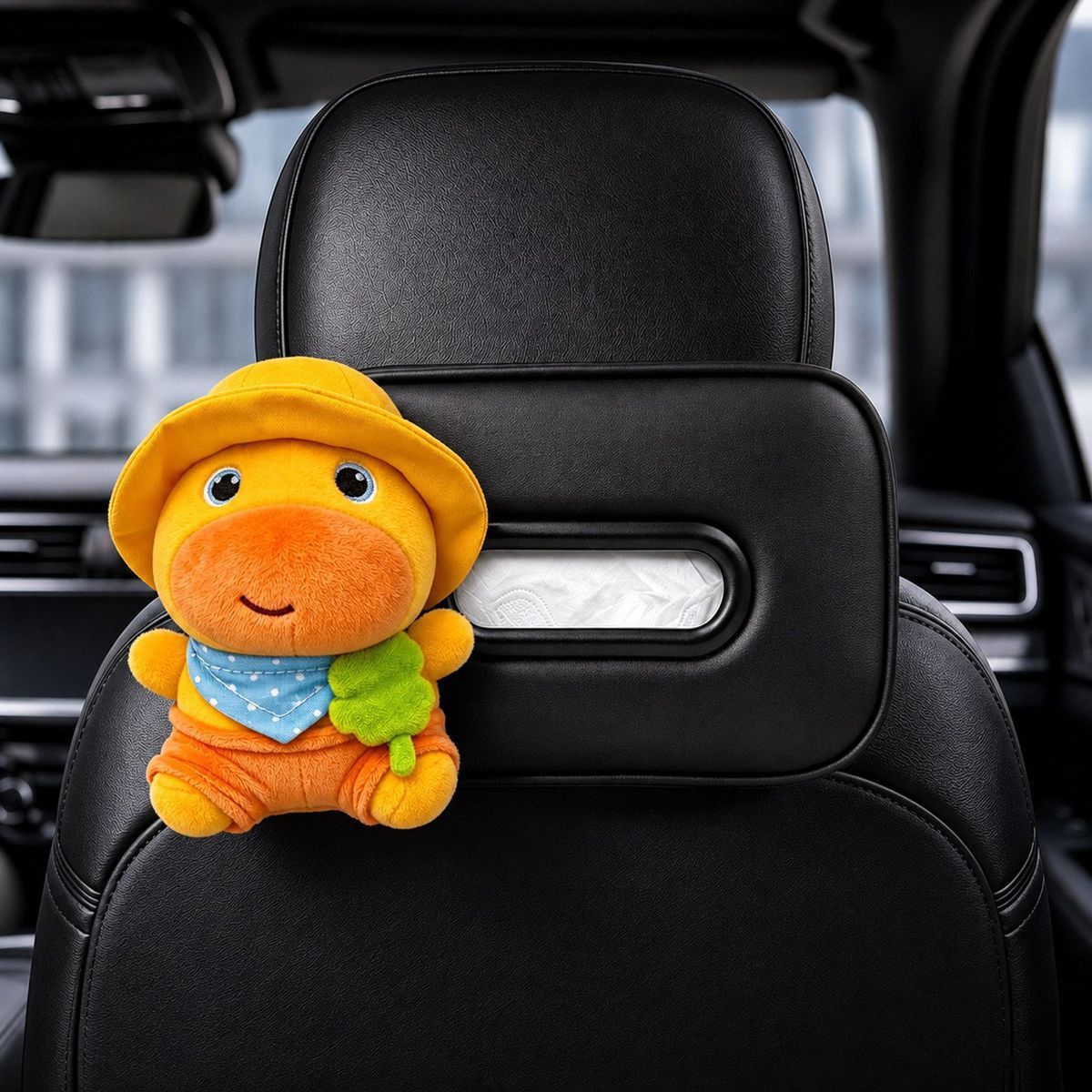 Capybara Lulu Car Tissue Box - High-end Hanging Car Interior Tissue Box, Creative and Cute Tissue Box for Women