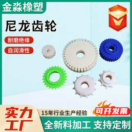 批发尼龙齿轮加工件pa66非标尼龙异形件耐磨耐腐蚀含油尼龙齿轮