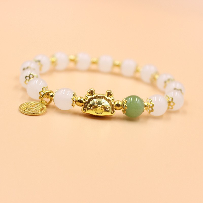 Puesto de mercado nocturno Pulseras de vidrio Suministro de modelos explosivos Pulsera de cerámica Jingdezhen Pulsera de porcelana azul y blanca Caja de regalo de bendición al por mayor