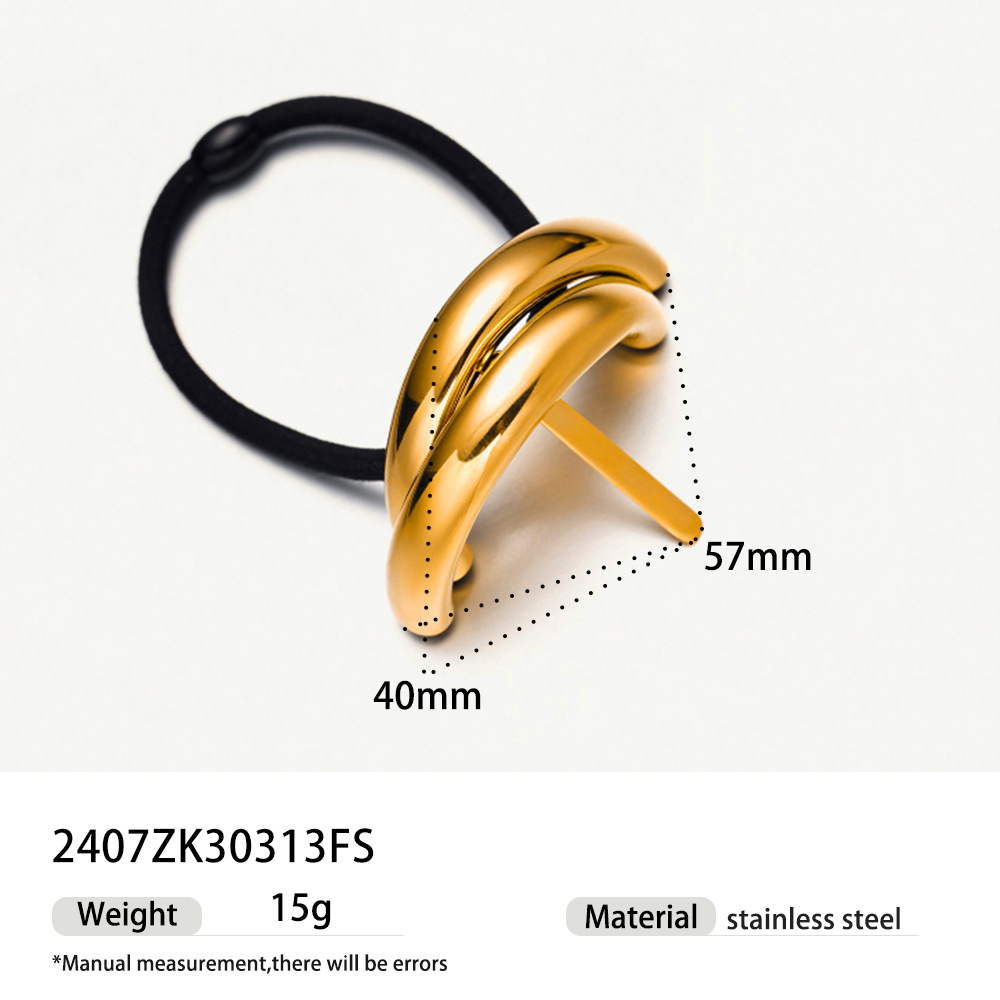 TINA Europa y América joyas de cabello de acero inoxidable anillo de cabello de alta calidad induces correa de cabello de cola de caballo alta joyas de cabello