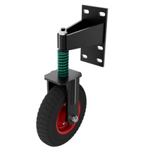 橡胶轮6英寸带弹簧承载的重型门脚轮通用安装门板门脚轮