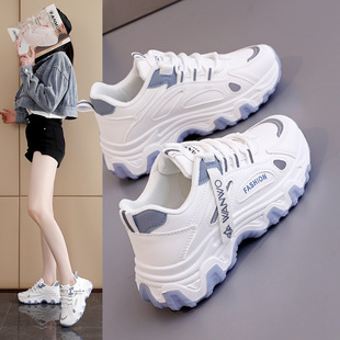 Leather Torre Shoes Women's 2025 New Shoes Women's Mesh Thick Sole Increased Women's Casual sneaker ZY-Q7822