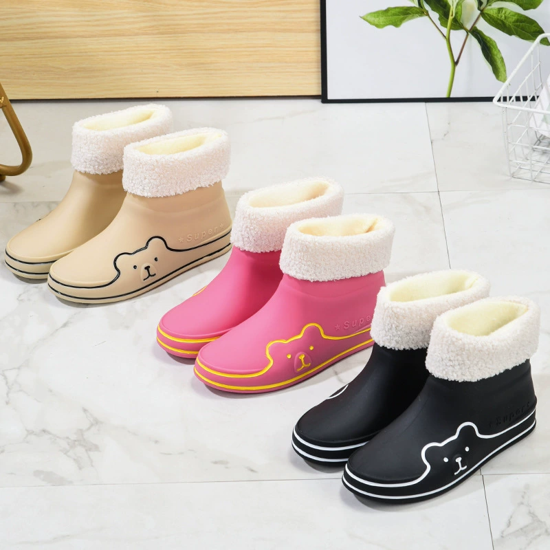 Новые резиновые сапоги, женская модная Водная обувь, нескользящая верхняя одежда, милые непромокаемые сапоги, универсальные резиновые сапоги с героями мультфильмов, Студенческая Уличная обувь