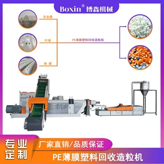 塑料回收造粒机 塑料薄膜团粒造粒机 编织袋回收团粒造粒机