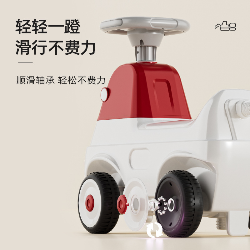 Excavadora infantil coche de juguete para personas, niños y niñas, coche de ingeniería grande se puede deslizar y montar en patina