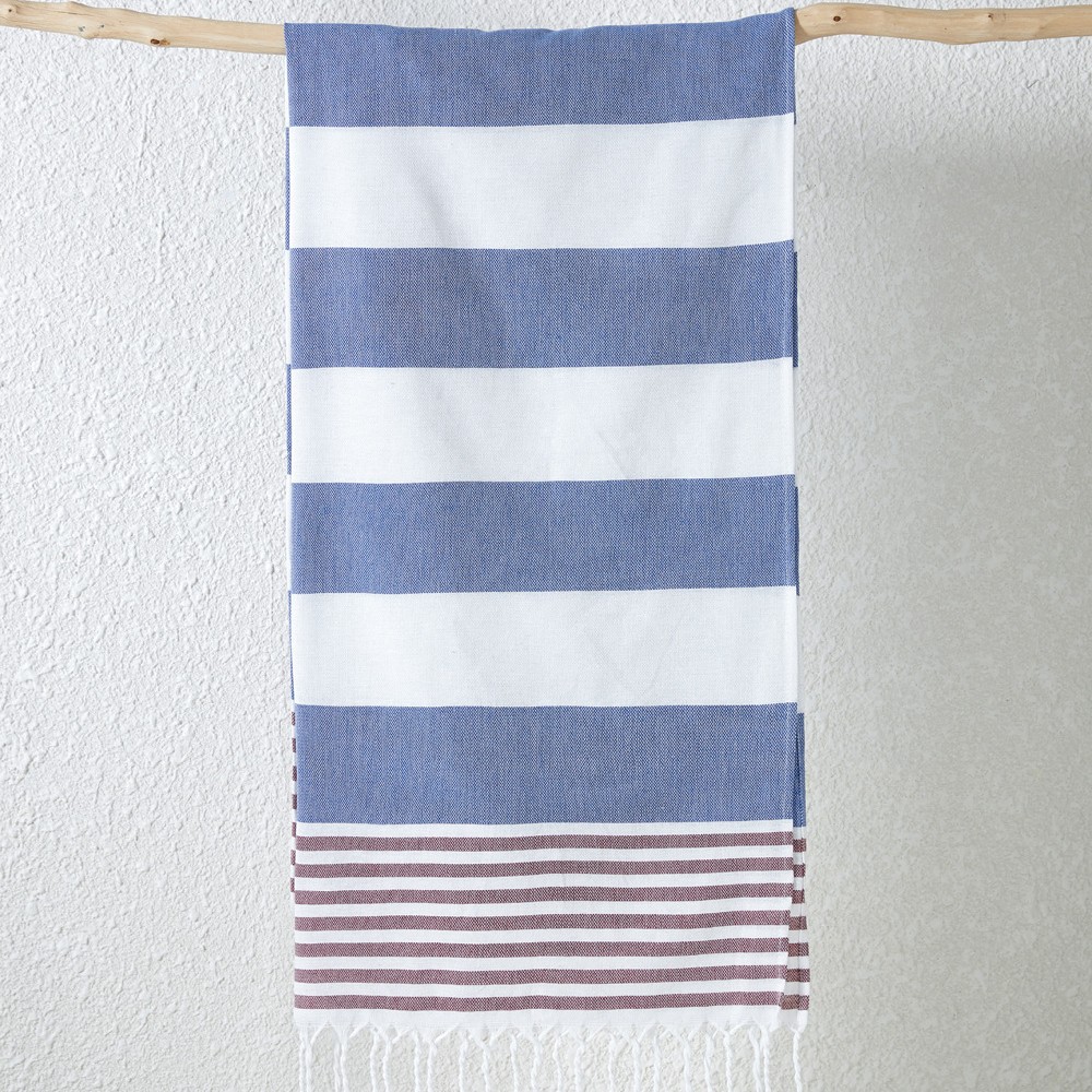 Toalla turca de algodón teñido en hilo, manta de playa de secado rápido con rayas