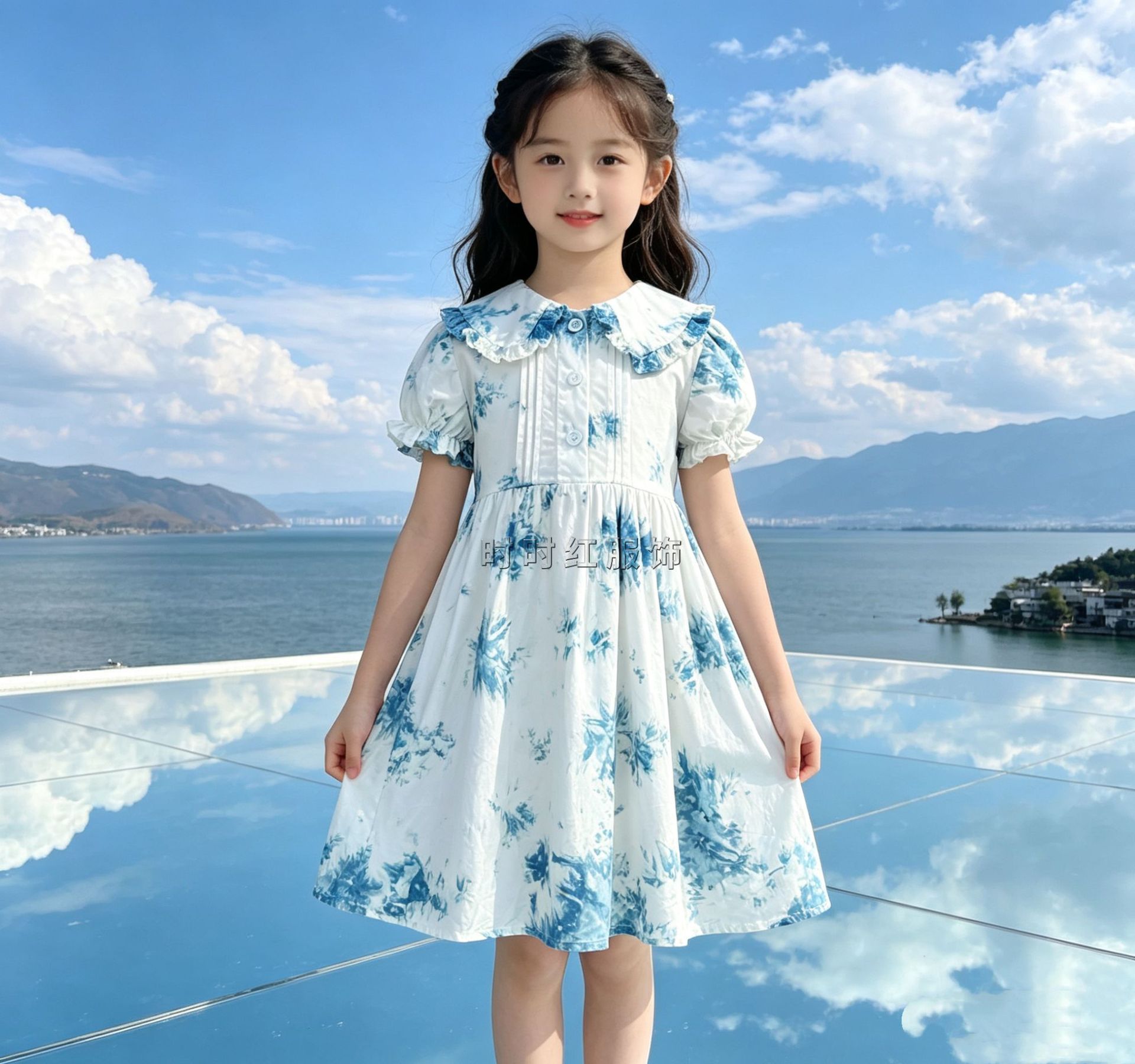 Lapel princess dress