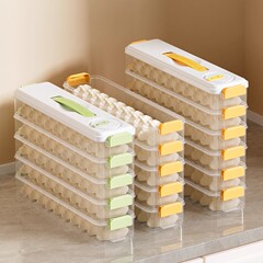 2025新款饺子冷冻盒食品级冰箱专用窄缝装水饺馄饨速冻收纳保鲜盒