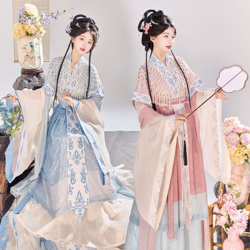【Wanqin】New Style Wei and Jin Dynasty-Inspired Traditional Hanfu for Women, Improved Version, Traditional Clothing Autumn and Winter Set 【Wanqin】New Style Wei and Jin Dynasty-Inspired Traditional Hanfu for Women, Improved Version, Traditional Clothing Autumn and Winter Set