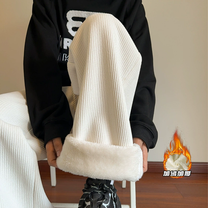 Демисезонные брюки, тёплые лосины, oversize, свободный прямой крой