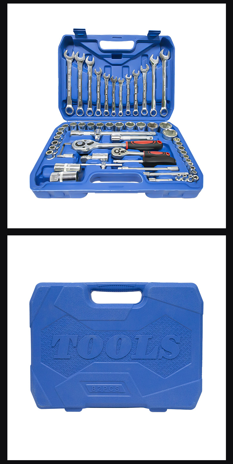 108Pcs Auto Repair Tool Set Galvanized Ratchet Wrench Combination 94Pcs Household Car Maintenance Tool Box