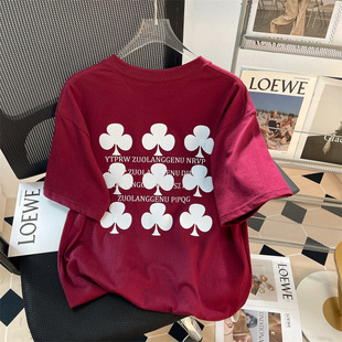 ��ʽС���OӋ�к���ӡ��t��Ů���޶���oversize���L���������