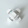 Special-shaped six-button white shell-white cap