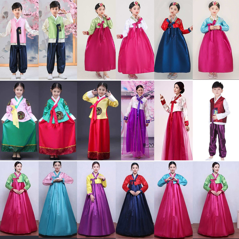 Girls' Hanbok Korean Ethnic Primary and Secondary School Children's Palace Dance Performance Costumes Minority Performance Photography