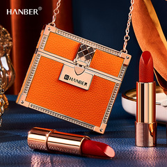 韓貝兒奢華橙色包包口紅 絲絨霧面啞光滋潤三支裝套盒同款