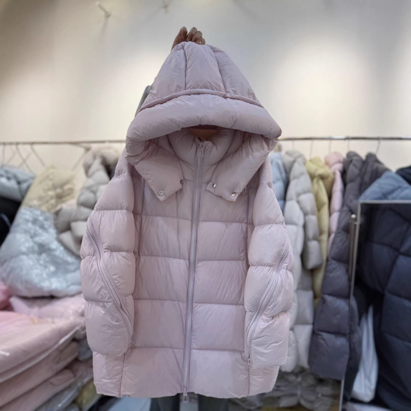 New National Standard 90 White Goose down Mid-Length Hooded Thickened down Jacket for Women 2025 Winter New Original down Coat New National Standard 90 White Goose down Mid-Length Hooded Thickened down Jacket for Women 2025 Winter New Original down Coat