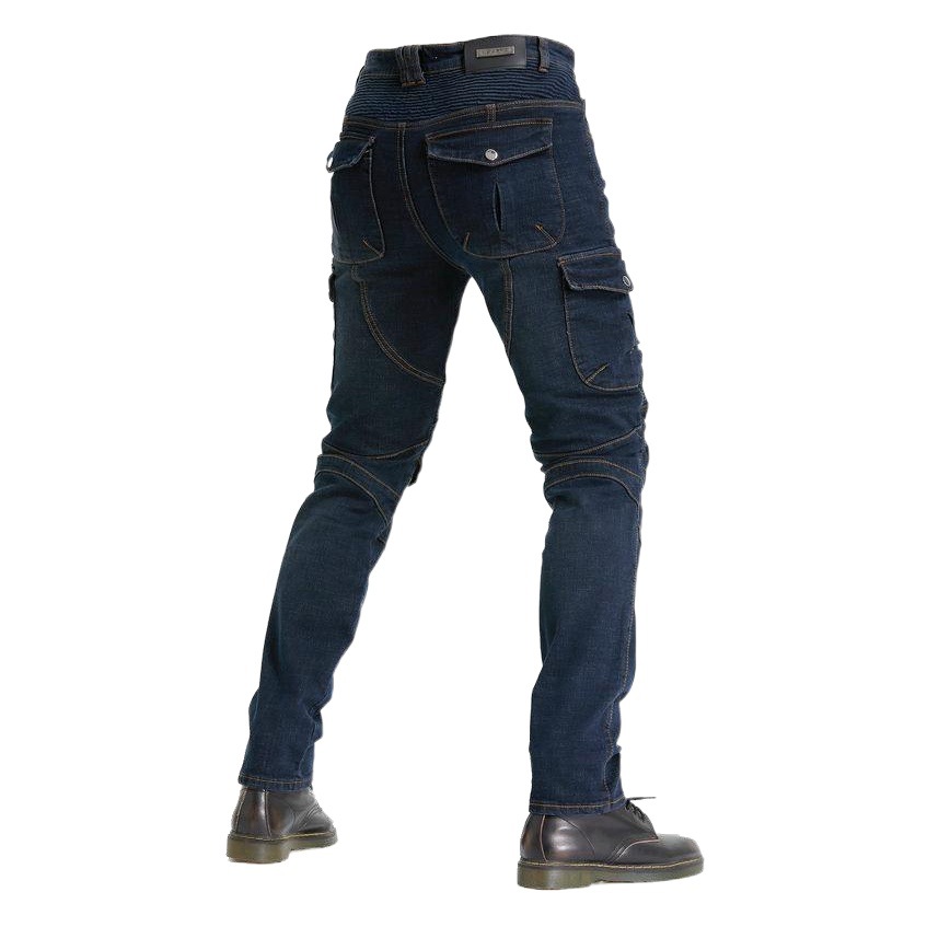 Motocicleta casual pantalones vaqueros de equitación rectos sueltos 06 motocicleta pantalones de carreras de hombres y mujeres resistentes a las caídas CE certificación equipo de protección