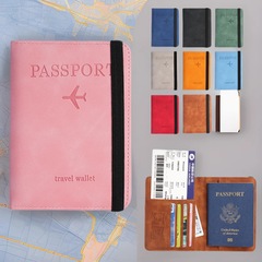 2025クロスボーダーPUレザーカードバッグパスポート保護バッグTravelwallet多機能証明書バッグバッチ