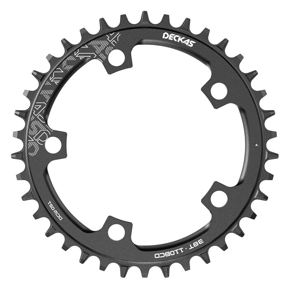 DECKAS Placa de diente 5 garra placa 38T 58T bicicleta de carretera Placa de diente 110BCD 5h agujero bicicleta positivo y negativo diente