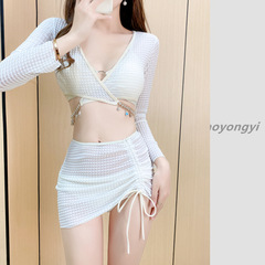 [Liuli Yangdao] Bikini 4-Piece Split Set, Korean Style, Sexy & Insta-Famous Design, High-End Thermal Spa Swimwear for Women