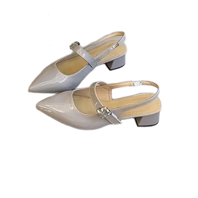 Zapatos de tacones altos de alta calidad de verano 2026 nuevos tacones agudos de taco grueso taladro zapatos de mujer temperamento image 5