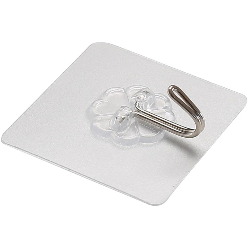 Gancho transparente gancho pegajoso gancho de capa libre de clavos gancho de baño de plástico gancho de pared puesto de suministro