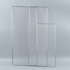 Manufacturer wholesale barbecue mesh stainless steel grill mesh mesh grilled fish clip grid barbecue grate rectangular mesh rack