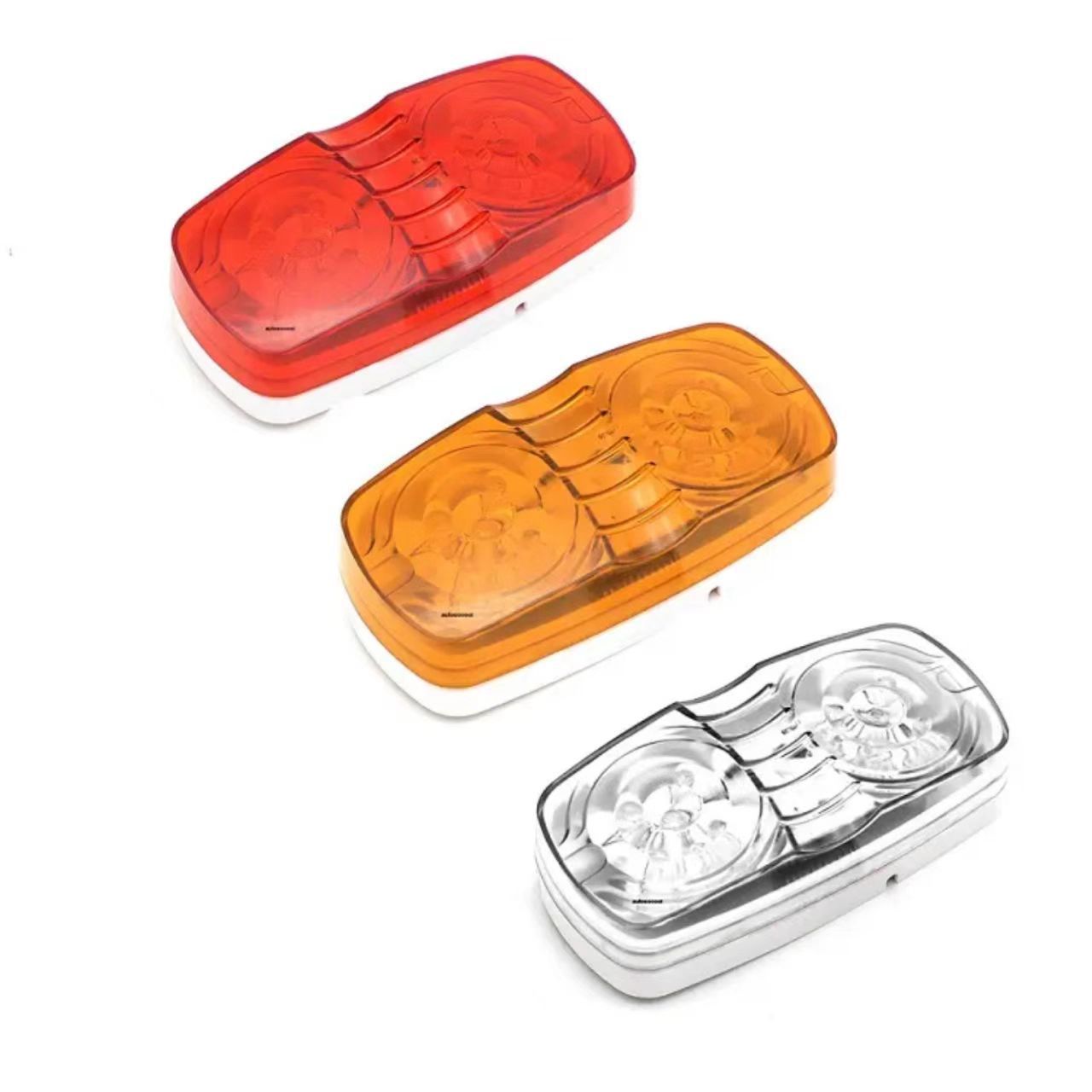 Venta directa de fábrica LED luz lateral del camión luz lateral redonda doble luz de señal de camión 10LED luz de señal anticolisión