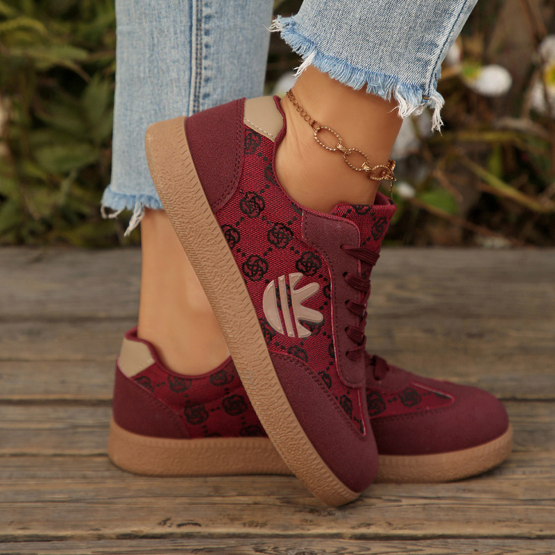 European and American Spring New Style Casual Large Size Color-Blocked Women's Sneakers, Lace-Up Export Thick-Soled Sports Shoes European and American Spring New Style Casual Large Size Color-Blocked Women's Sneakers, Lace-Up Export Thick-Soled Sports Shoes